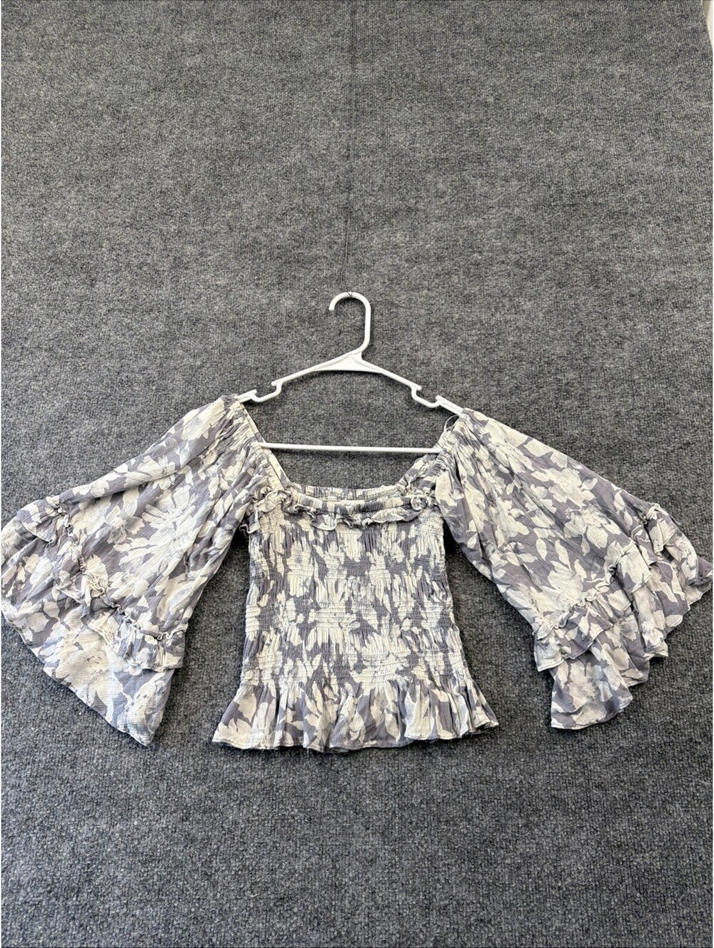 Mustard Seed Small Boho Cottage Core Festival Hippie Off The Shoulder Top